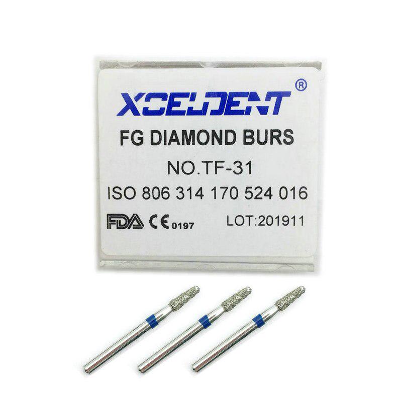 10 шт. Высокое качество алмазные фг высокоскоростные боры для полировки и сглаживания зубных боров Dentista инструменты TF-31