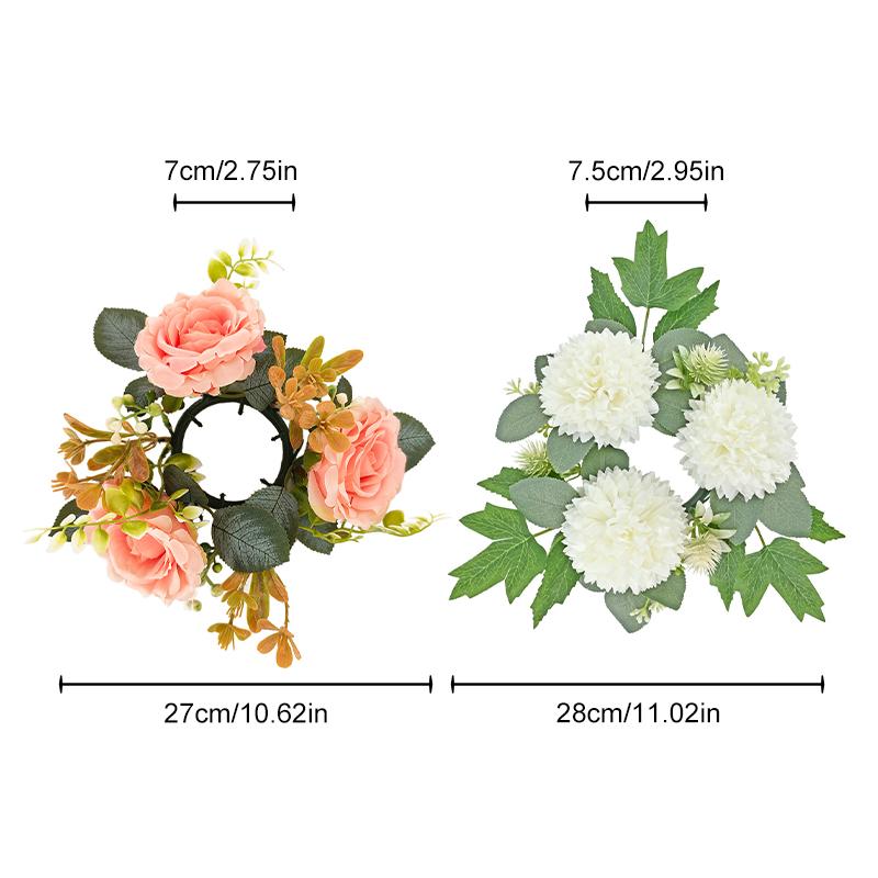 Искусственная Роза Подсвечник Венок Гирлянда Свадебные Шаровые Украшения Орнамент Праздничные Атрибуты