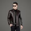 Sheepskin Leather Jacket Men's New Business Casual High-end Fashion Versatile Windproof Genuine Leather Jacket