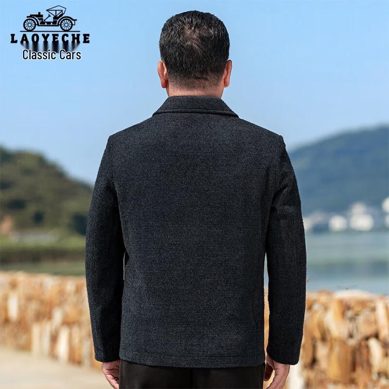 LAOYECHE Мужская куртка из смесовой шенилловой шерсти для среднего возраста