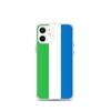 Coque iPhone - Multicolore - Drapeau Sierra Leone - Souple - Compatible iPhone 12 Mini - Verticale