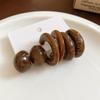 Геометрическая подвеска Maillard Тигровый глаз, серьги-пусеты - Ретро стиль с дизайном легкой роскоши