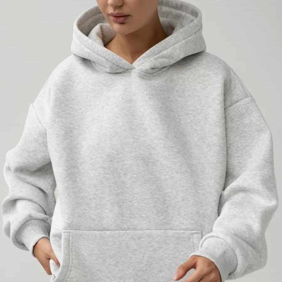 Женская толстовка с капюшоном с длинным рукавом для осени/зимы – Свободный и повседневный топ