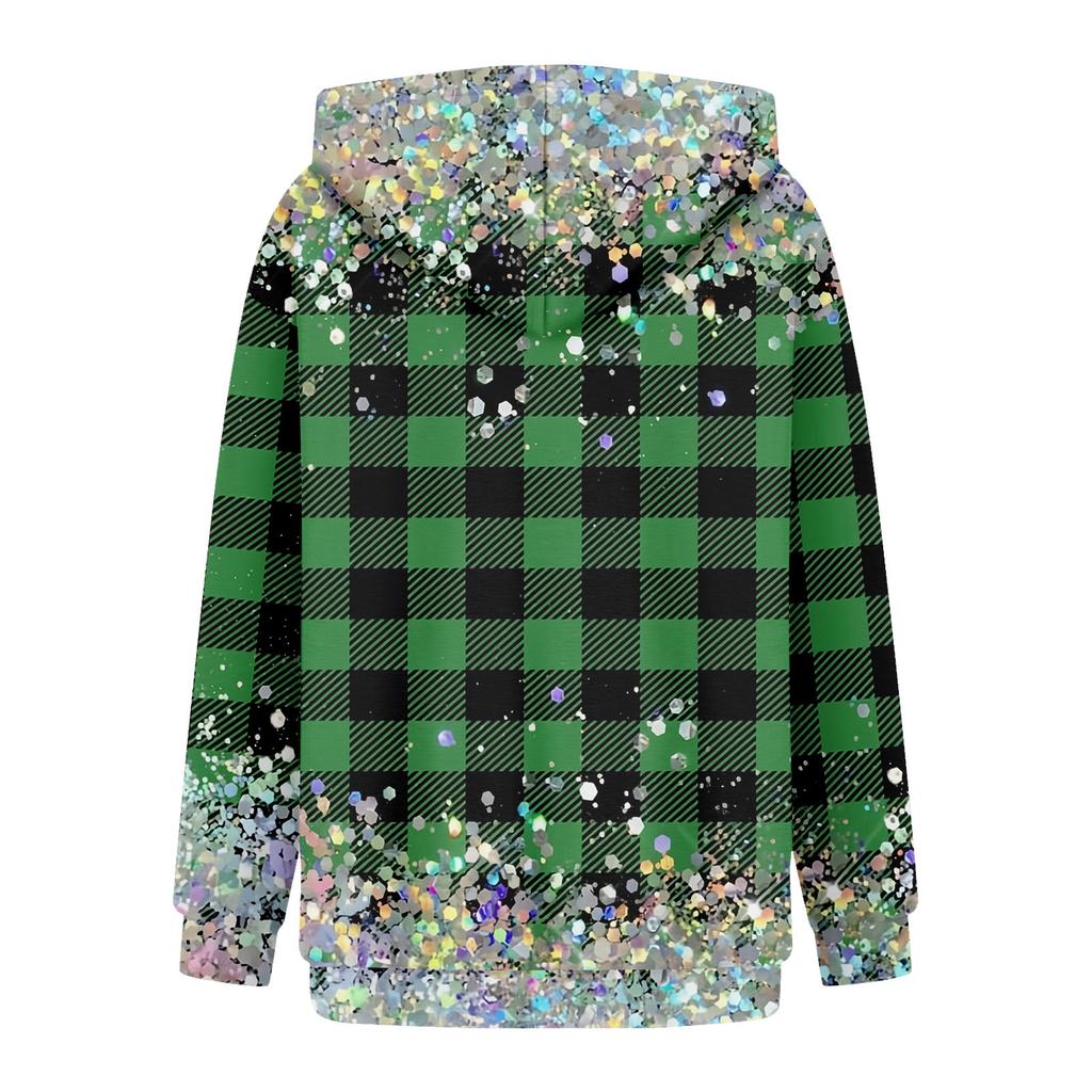 Женская повседневная мода рождественский принт длинный рукав O-образный вырез пуловер толстовки