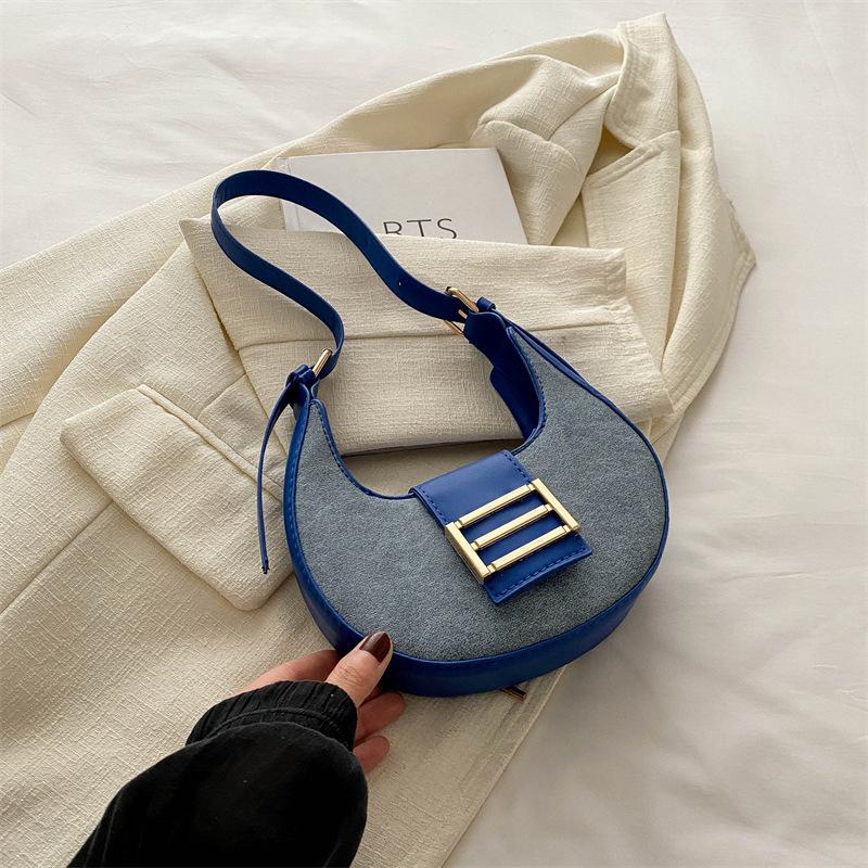 Модные сумки для женщин на весну Простой новый стиль для женских сумок Модные сумки для подмышек Сумки-полумесяцы на одно плечо