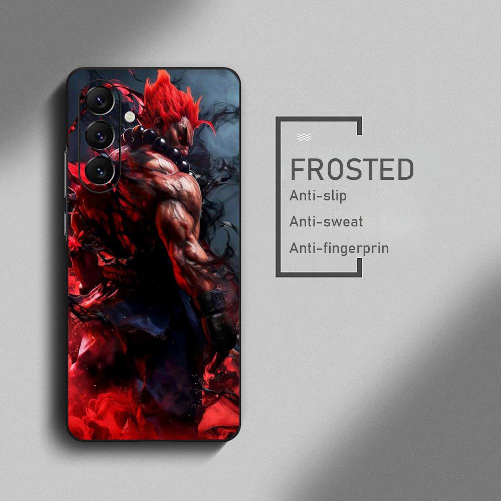 Akuma Street Fighte Hot Game Phone Case For Samsung Galaxy S26 S25 S24 S23 S22 S21 Plus Ultra Note20 Soft Black