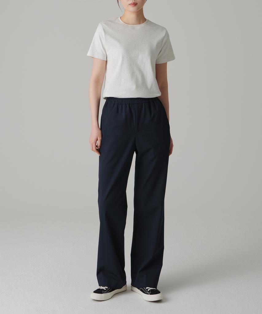 MUSINSA STANDARD Genderless Wide Banding Slacks [Navy]