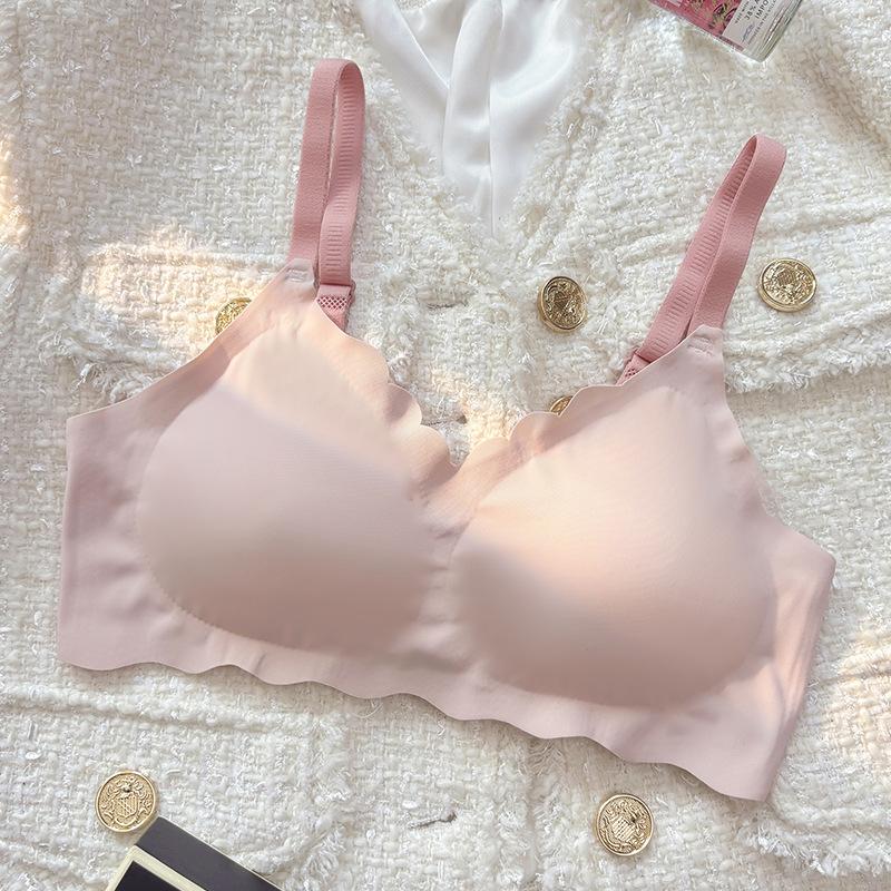 Women's Wireless Push Up Anti-Sagging Seamless Soft Support Bra for Small Bust - Side Fat Reduction, Enhancing and Thin Style