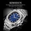 KIMSDUN Watch Men's Top Brand Luxury Clock Steel Belt Men's Watch Calendar Nightlight Sports Quartz Table Male