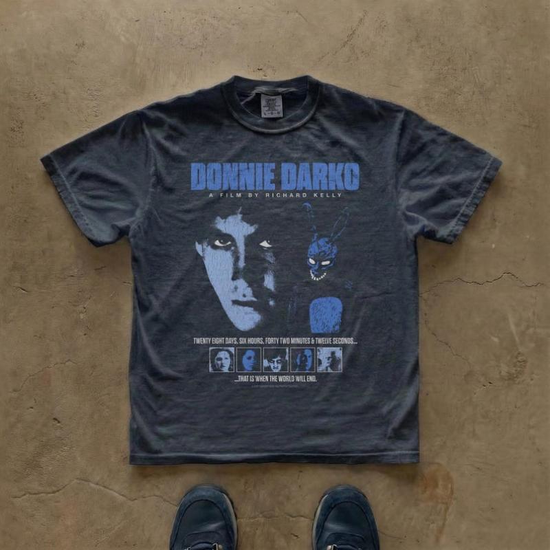 2026 Men Women Donnie Darko Classic Cult Movie Graphic T Shirt O Neck Short Sleeve Loose Fit Casual Summer Streetwear Unisex Daily Wear Tops Tees