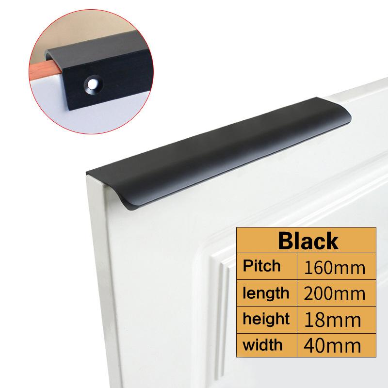 1 шт. ручки для шкафа в спальню, ручки для ящиков мебели, ручки-скобы, скрытая дверная ручка для кухни