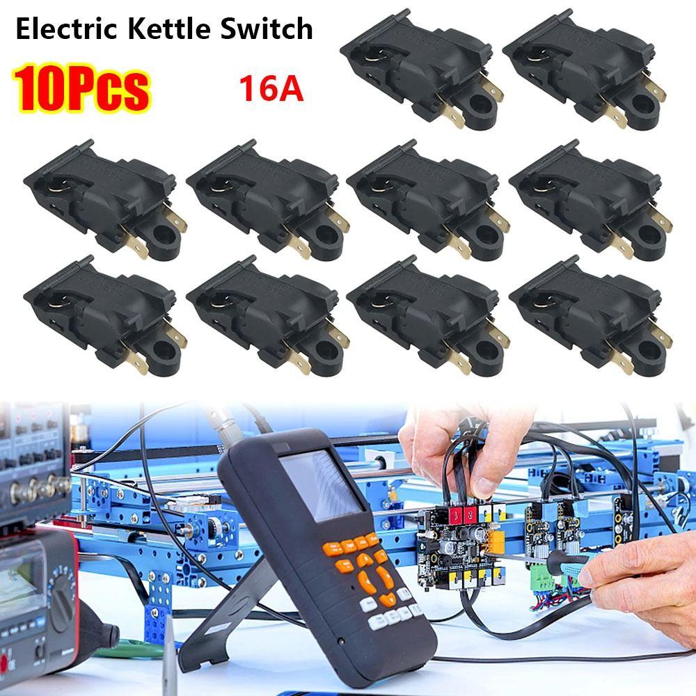 10Pcs New 250V Electric Kettle Switch 16A 2-Pin Thermostat Temperature Control Black XE-3 JB-01E Kitchen Part