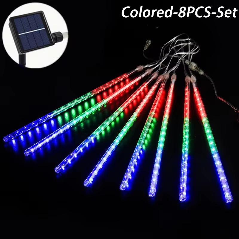 Солнечная светодиодная гирлянда с метеоритным дождем, праздничная гирлянда, водонепроницаемый сказочный садовый декор, уличная светодиодная уличная гирлянда, Рождественское украшение