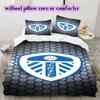 Постельное белье с узором Leeds United, Комплект с одеялом, Пододеяльник, Наволочка, Домашний подарок на день рождения (1*пододеяльник+2*наволочка, без наполнителя)