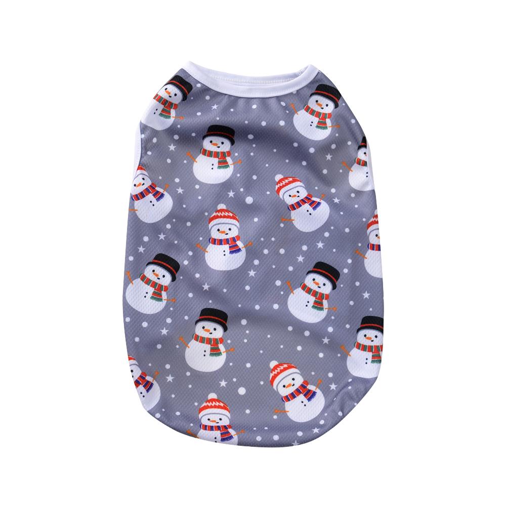 Christmas Pet Clothes Deer Snowman Print Dog Vest Coat Holiday Cute Puppy Costume For Small Medium Dogs Cats Yorkshire Chihuahua