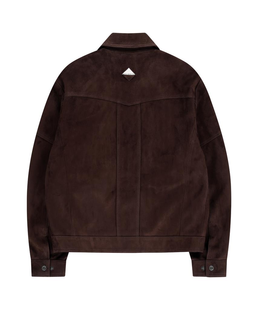 Ungimmick Suede Trucker Jacket (Wine/Goatskin)
