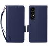 For Sony Xperia 1 VII Case with Wrist Strap Litchi Texture PU Leather Wallet Phone Cover