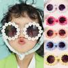 2025 New Children's Sunglasses Sunglasses Small Cute Chrysanthemum Flower Sunglasses Round Frame Petal Glasses