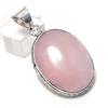 Natural Rose Quartz Gemstone 925 Sterling Silver Jewelry Pendant 1.85" U2o63