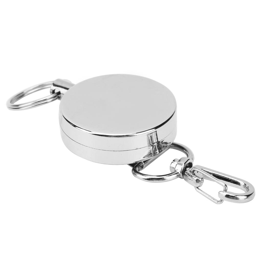 4 см прочный выдвижной полностью металлический стальной провод брелок брелок тяга держатель ключей