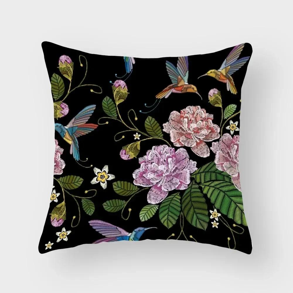 Роскошный Декор для Дома Наволочка Тропический Фламинго Наволочка для Подушки Гостиная Диван Наволочка