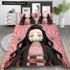 Cartoon Demon Slayer Bedding Set Duvet Covers Japan Anime 3D Printed Comforter Bedding Sets Bedclothes Bed Linen(NO Sheet)