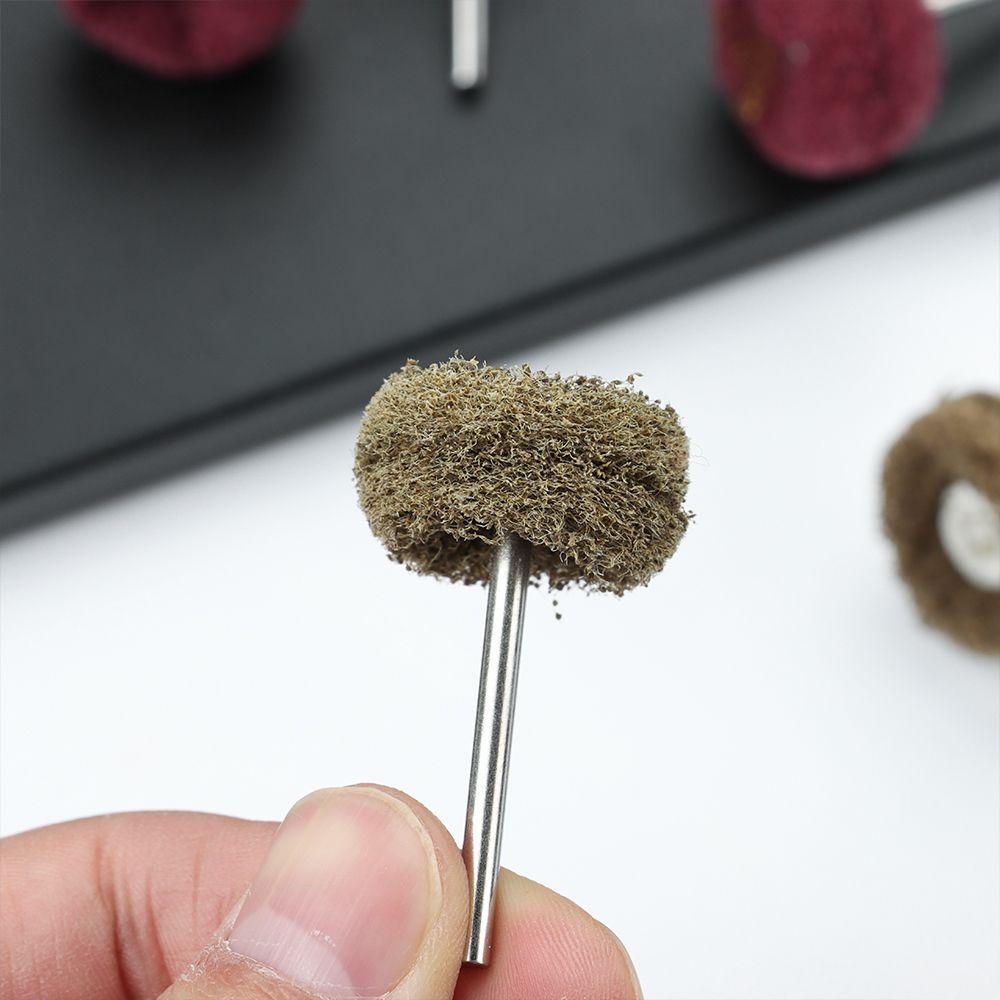 10pcs Abrasive Sanding Accessories Drill Abrasive Brush Polishing Wheel with 3mm Shank Nylon Buffing