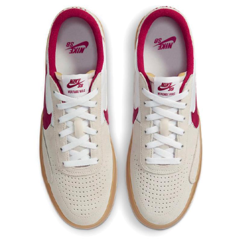Nike Sb Heritage Vulc 'Summit White Cardinal Red' Skateboard Shoes CD5010-100
