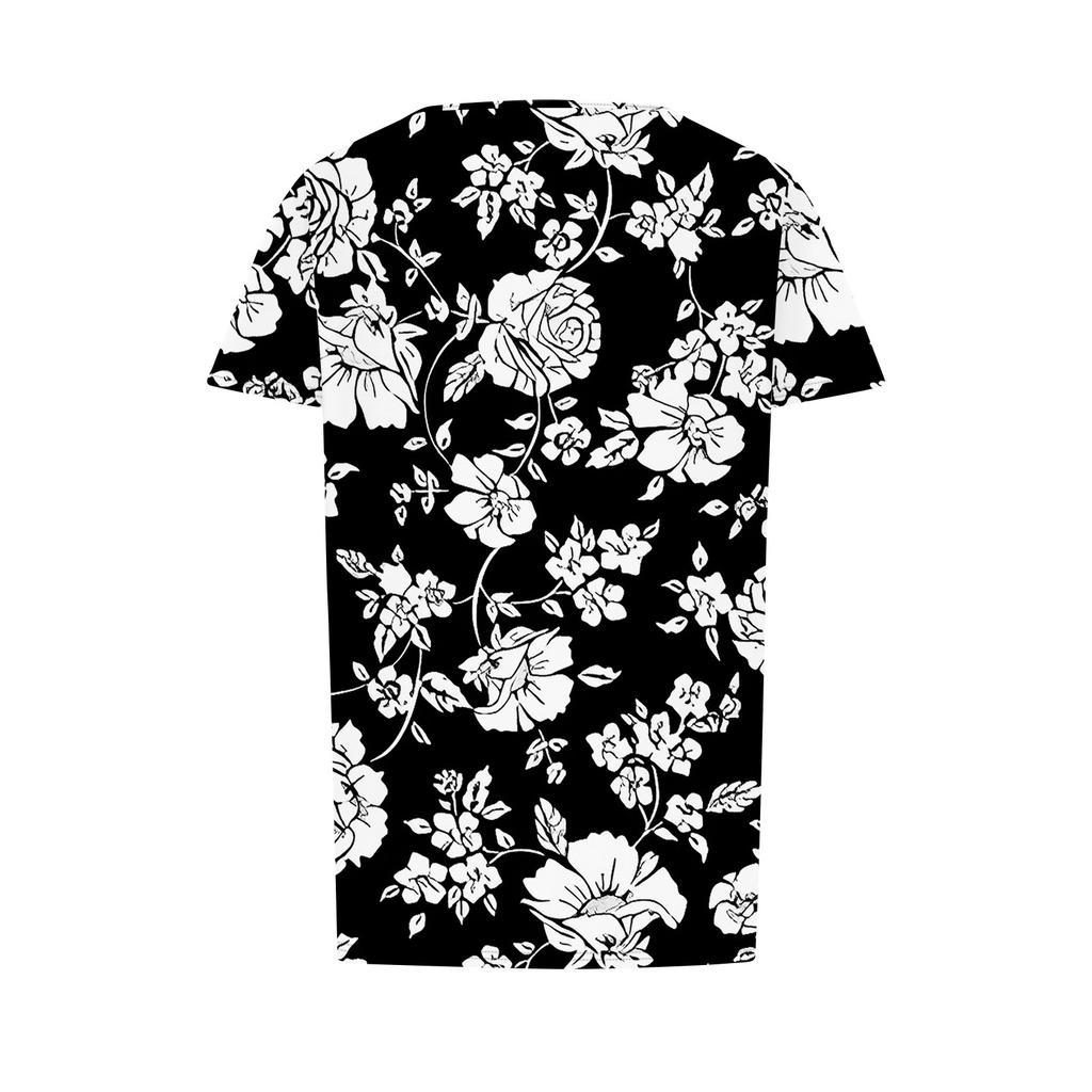 Женская летняя модная повседневная плиссированная футболка с коротким рукавом и круглым вырезом с принтом Топ