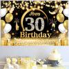 30 40 50 60 лет День рождения Фон Черное Золото Украшение Вечеринки По случаю Дня Рождения Для Взрослых Пенсионеров День Рождения Фон Фон