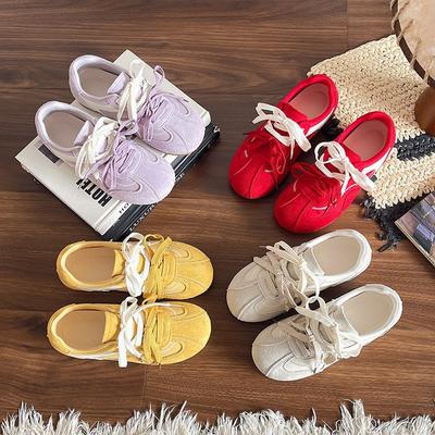 Немецкие тренировочные туфли с мягкой подошвой и мягким верхом, новинка 2025 года, весенне-летние милые немецкие тренировочные туфли, не душные спортивные туфли на плоской подошве