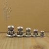 Tibetan Silver Three-Way Buddha Head Pagoda Mantra Beads Accessory