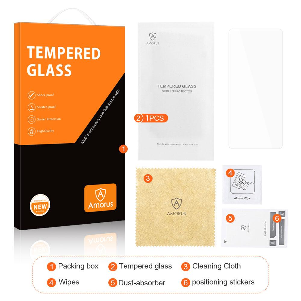AMORUS Защитное стекло для экрана Samsung Galaxy M55 5G/C55 5G/F55 5G Высокое алюмосиликатное стекло 2.5D пленка