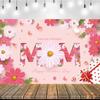 Pink Mom Photography Backdrop Flower Butterfly Flower Hanging Background Photo Booth