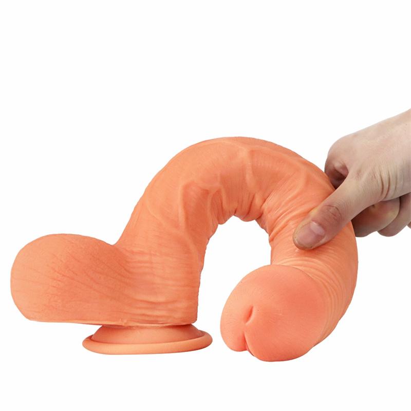 Women's Oversized Dildo Silicone Sucker Manual Double Layer Oversized 35cm Super Soft Adult Products