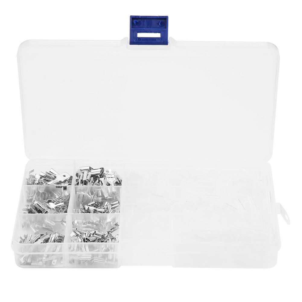 270pcs Male  Female Spade Crimp Terminal Connector Kit With Insulated Sleeve