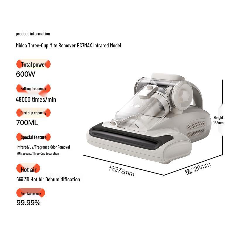 Midea BC7Max Infrared Dust Mite Vacuum Cleaner CN plug (adapter included)
