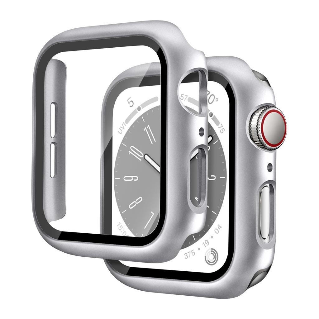 Стекло+Чехол для корпуса Apple Watch 46мм 44мм 40мм 45мм 41мм 42мм 38мм Аксессуары Защитное стекло для экрана iwatch series 10 9 8 7 6 5 3 SE