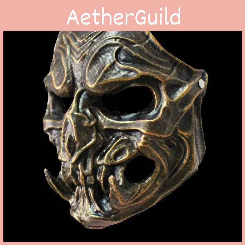 Silver Copper And Predator Resin Mask Role Play Prop For Activity Halloween