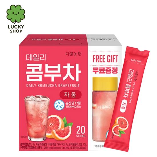 5gx20 Stick/7 Types of Korean Daily Kombucha Fruit Tea 380 ml Bottle Gift