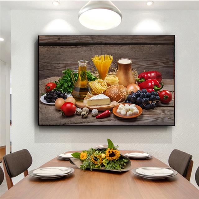 Nordic Vegatables and Fruits Canvas Painting Posters And Prints Wall Art Pictures Kitchen Living Room Home Decor No Frame