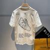 Men Women Short Sleeve T Shirt American Trendy Print Casual Summer Top Unisex Cotton Tee Breathable Loose Fit Streetwear Clothing