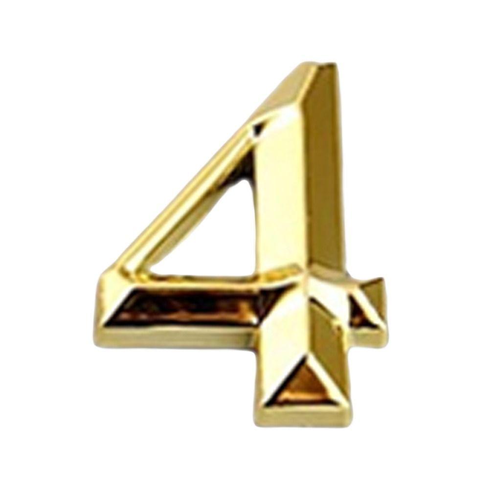 АБС литье под давлением номер двери золотые цифры от 0 до 9 креативная табличка этикетка для улицы