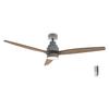 Cecotec Ceiling Fan Energysilence Aero 5300 White &; Wood Design. 30W, Diameter 52”, 3 Blades, DC Motor, LED Light, Remote