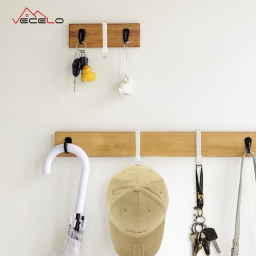 VECELO Door Hooks, Door Hangers, Wall Hooks, Entryway Hooks, Double Hooks, Multi-Function Storage Hooks, Coat Hooks, Hat Hooks, Bag Hooks, Space-Savin