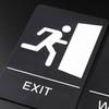 Exit Sign with Braille Decal Self Sticky Signage, Emergency for Office, Workplace,