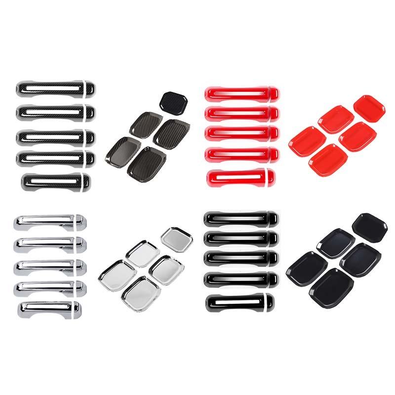 ABS ручка автомобиля наклейка в виде ракушки внешняя дверь чаша декоративная крышка для Jeep Wrangler JL 2018 Up 4-дверная версия Внешние аксессуары