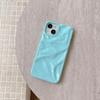 Небесно-голубой чехол Soft Shell для iPhone 14/15/16/17 Pro Max - 3D плиссированный дизайн