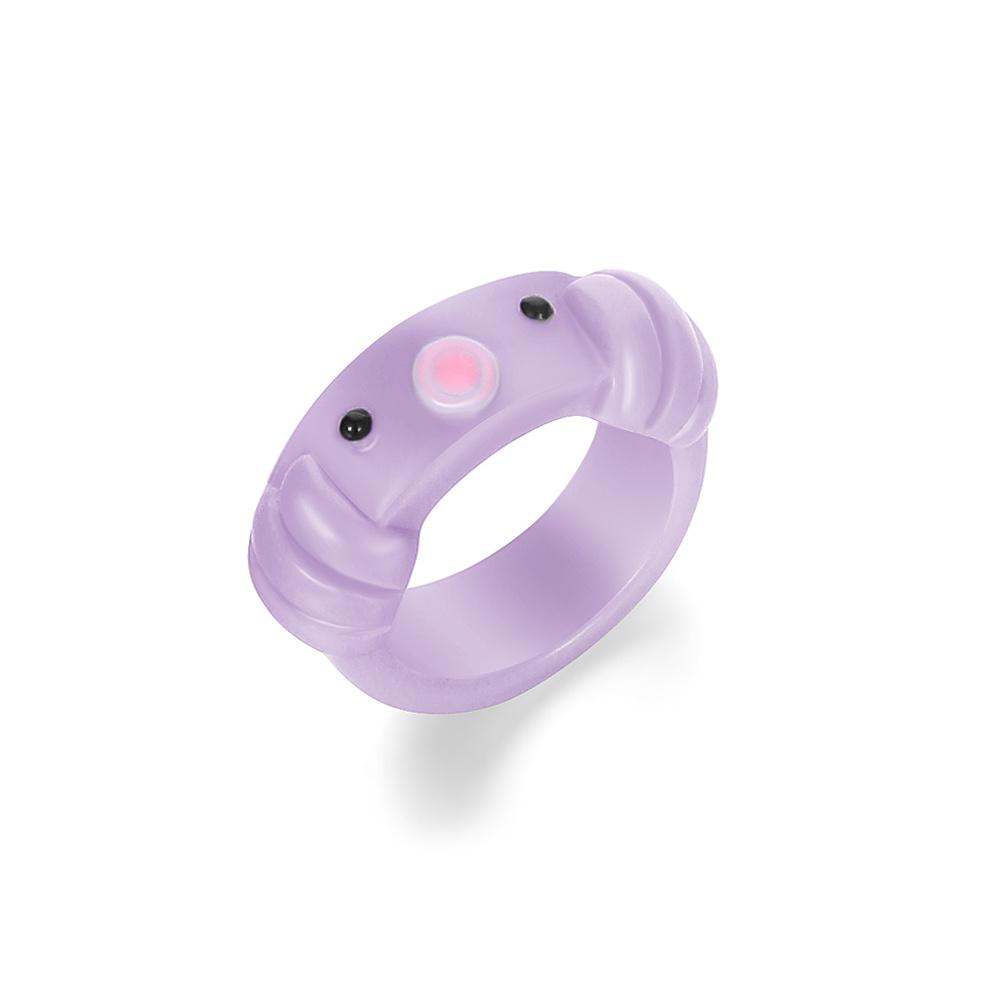 Модные милые разноцветные кольца из смолы для женщин, эффектные ювелирные аксессуары с лягушкой, птицей и животными