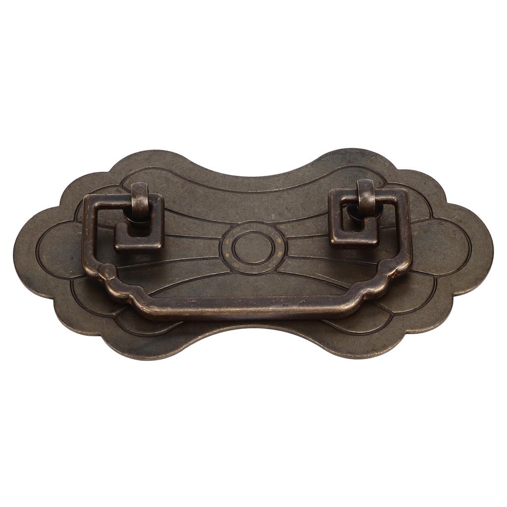 Антикварная ручка для ящика 12,8x7 см, цветки богатства, ретро-китайский стиль, латунные винтажные ручки для ящиков